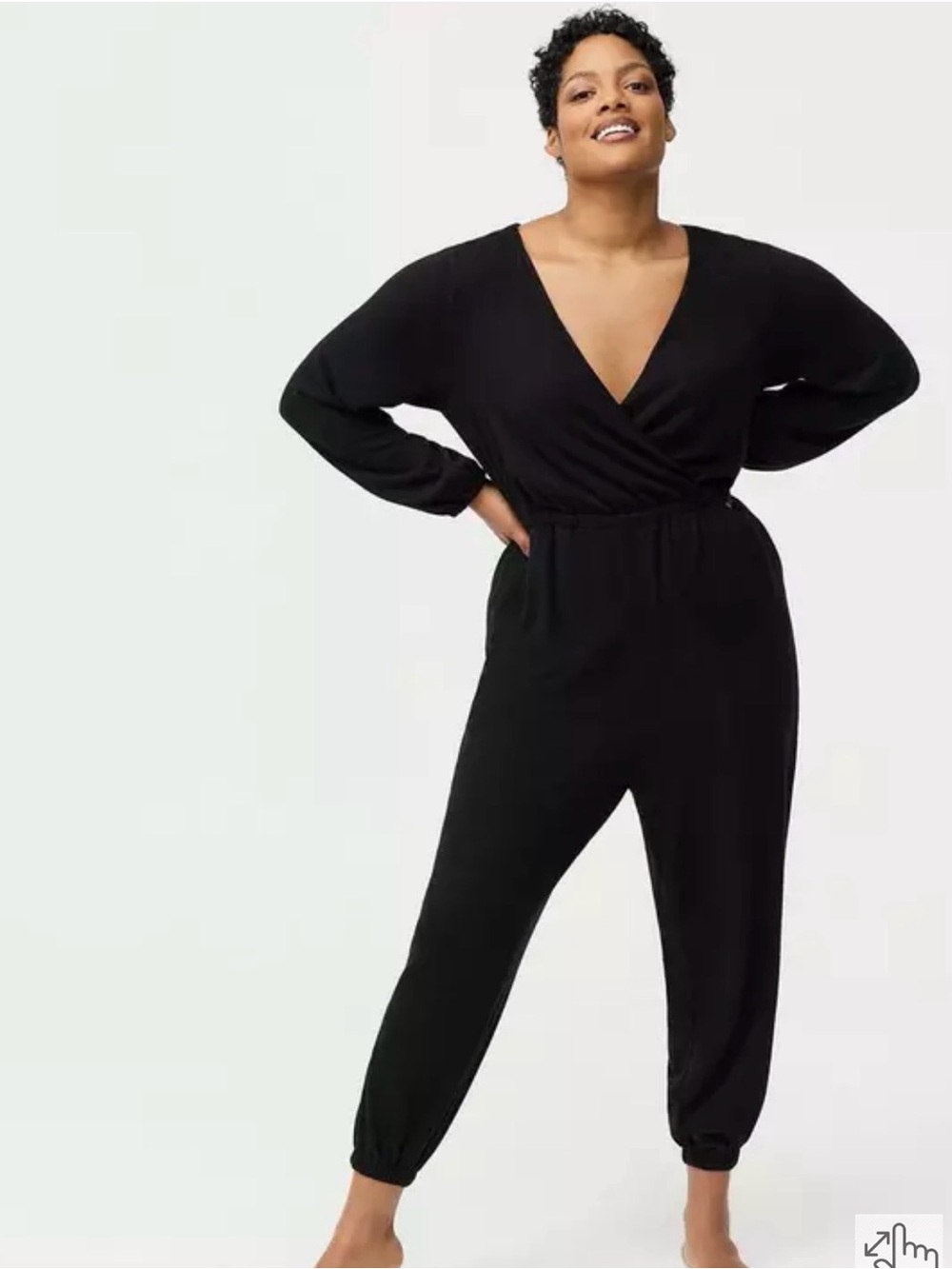 Torrid Supersoft Plus Lounge Sleep Jumpsuit Deep Black Plus Size 4X NWT
